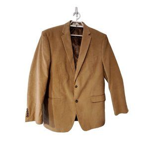 Chaps blazer suit jacket mens 44 L tan corduroy sport coat